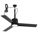 42 Inch Rhine Indoor/Wet Outdoor IP65 Black Anywhere Waterproof Ceiling Fan with LED Light and Convenient Hanging Hook