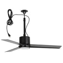 42 Inch Rhine Indoor/Wet Outdoor IP65 Black Anywhere Waterproof Ceiling Fan with LED Light and Convenient Hanging Hook