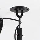 42 Inch Patio Guard IP65 Outdoor DC Motor Black Modern Hanging Buckle Downrod Ceiling Fan with Light