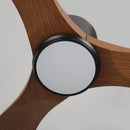 42 Inch Patio Guard IP65 Outdoor DC Motor Black Modern Hanging Buckle Downrod Ceiling Fan with Light