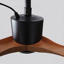 42 Inch Patio Guard IP65 Outdoor DC Motor Black Modern Hanging Buckle Downrod Ceiling Fan with Light