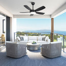 42 Inch Gladys Modern Black LED Ceiling Fan with Remote Control