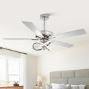 52 Inch Oregon DC Motor Modern Downrod Ceiling Fan with LED Light