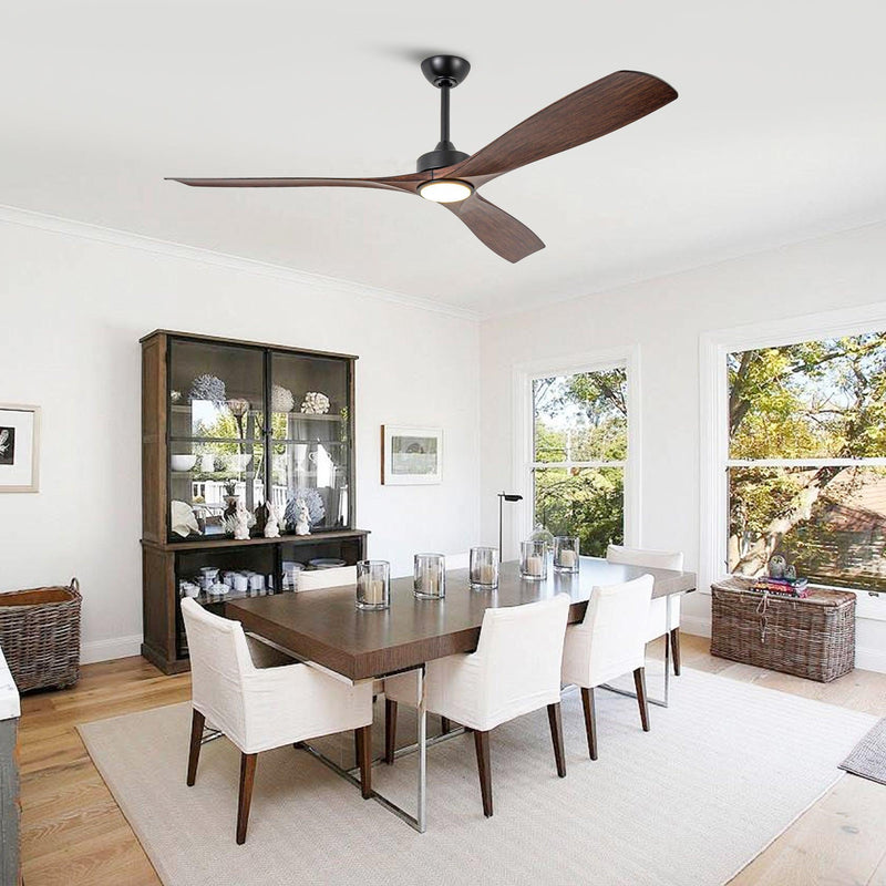 60 Inch Alexi DC Motor Modern Downrod Ceiling Fan with LED Light