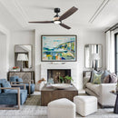 56 Inch Louise Downrod Mount LED Wood Blades Ceiling Fan with Remote Control