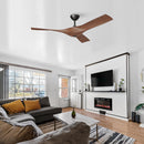 52" Wesley Industrial DC Motor Downrod Mount Reversible Ceiling Fan with Remote Control