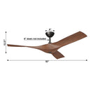 52 Inch Erin DC Motor Industrial Downrod Ceiling Fan with Remote Control