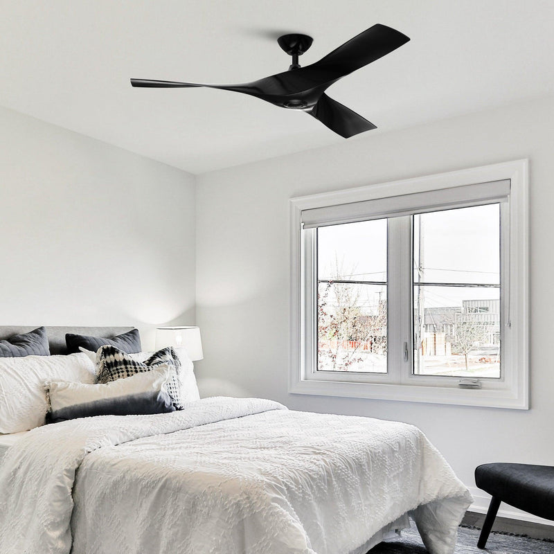 52" Wesley Industrial DC Motor Downrod Mount Reversible Ceiling Fan with Remote Control