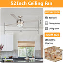 52" Cason Modern Downrod Mount Reversible Ceiling Fan with Lighting and Remote Control