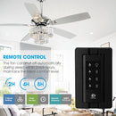 52" Howell Modern Downrod Mount Reversible Crystal Ceiling Fan with Lighting and Remote Control