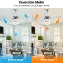52" Berkshire Modern Downrod Mount Reversible Crystal Ceiling Fan with Lighting and Remote Control