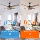 52" Kashmir Farmhouse Downrod Mount Reversible Ceiling Fan with Lighting and Remote Control