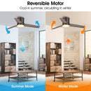 48" Kielah Farmhouse Flush Mount Reversible Ceiling Fan with Lighting and Remote Control