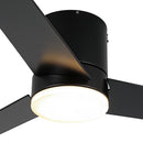 48" Flush Mount Ceiling Fan 3 Blades with LED Lighting and Remote Control