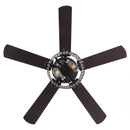 52" Dicken Modern Downrod Mount Reversible Crystal Ceiling Fan with Lighting