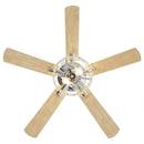 52" Dicken Modern Downrod Mount Reversible Crystal Ceiling Fan with Lighting