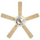 52" Dicken Modern Downrod Mount Reversible Crystal Ceiling Fan with Lighting and Remote Control