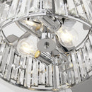 52" Dicken Modern Downrod Mount Reversible Crystal Ceiling Fan with Lighting