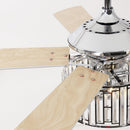 52" Dicken Modern Downrod Mount Reversible Crystal Ceiling Fan with Lighting and Remote Control