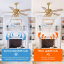 52" Pune Farmhouse Downrod Mount Reversible Ceiling Fan with Lighting and Remote Control