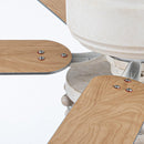 48" New Delhi Farmhouse Flush Mount Reversible Ceiling Fan with Lighting and Remote Control