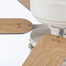 48" New Delhi Farmhouse Flush Mount Reversible Ceiling Fan with Lighting and Remote Control