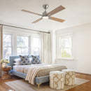 48" Linden DC Motor Downrod Mount Reversible Ceiling Fan with Lighting and Remote Control