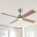48" Linden DC Motor Downrod Mount Reversible Ceiling Fan with Lighting and Remote Control