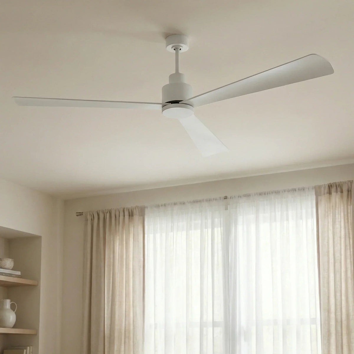 52" Zelda Industrial DC Motor Downrod Mount Reversible Ceiling Fan With Remote Control, photo 5 of 15