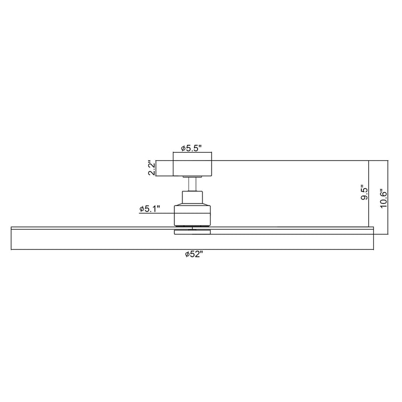 52" Zelda Industrial Ceiling Fan with Remote Control