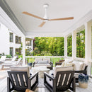 52 Inch Esther 3-Blades Modern Downrod Mount Ceiling Fan with Remote Control