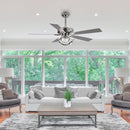 52" Zelda Modern DC Motor Downrod Mount Reversible Ceiling Fan with Lighting and Remote Control
