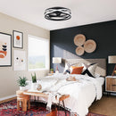 20" Preen Industrial Flush Mount Reversible Ceiling Fan