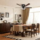 52" 5 Blades DC Motor Modern Flush Mount Ceiling Fan