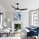 52" DC Motor 3 Blades Modern Downrod Mount Smart Fan with LED Light