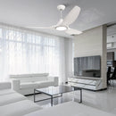 52" DC Motor 3 Blades Modern Downrod Mount Smart Fan with LED Light