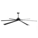 84 Inch 100 Inch Padus Black Large Size Ceiling Fan with Dimmable Lighting and Remote Control