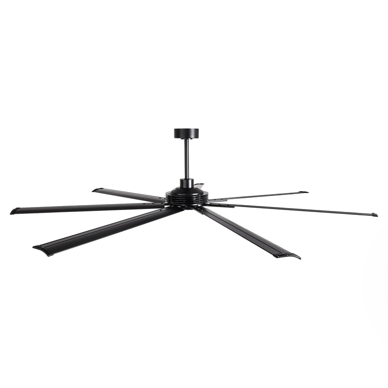 84 Inch 100 Inch Padus Black Large Size Ceiling Fan with Dimmable Lighting and Remote Control