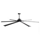 84 Inch 100 Inch Padus Black Large Size Ceiling Fan with Dimmable Lighting and Remote Control by ParrotUncle