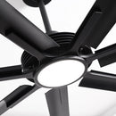 84 Inch 100 Inch Padus Black Large Size Ceiling Fan with Dimmable Lighting and Remote Control by ParrotUncle