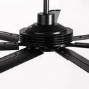84 Inch 100 Inch Padus Black Large Size Ceiling Fan with Dimmable Lighting and Remote Control