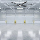 84 Inch 100 Inch Padus Black Large Size Ceiling Fan with Dimmable Lighting and Remote Control by ParrotUncle