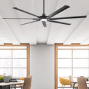 84 Inch 100 Inch Padus Black Large Size Ceiling Fan with Dimmable Lighting and Remote Control