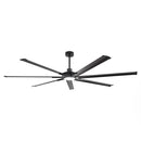 84 Inch 100 Inch Padus Black Large Size Ceiling Fan with Dimmable Lighting and Remote Control