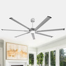 84 Inch 100 Inch Padus Black Large Size Ceiling Fan with Dimmable Lighting and Remote Control