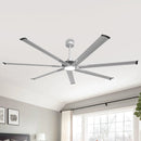 84 Inch 100 Inch Padus Black Large Size Ceiling Fan with Dimmable Lighting and Remote Control by ParrotUncle