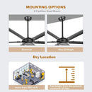 120 Inch HVLS Fan Jupiter Industrial Aluminum Extra Large Ceiling Fan with Remote Control by Parrot Uncle
