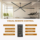 120 Inch HVLS Fan Jupiter Industrial Aluminum Extra Large Ceiling Fan with Remote Control by Parrot Uncle