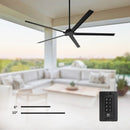 72 Inch 84 Inch Winni IPX4 Outdoor Downrod Mount Ceiling Fan with Remote Control by Parrot Uncle