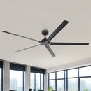 72 Inch 84 Inch Winni IPX4 Outdoor Downrod Mount Ceiling Fan with Remote Control by Parrot Uncle